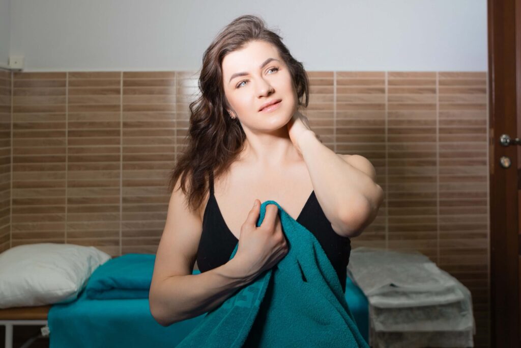 A woman on a Postpartum Retreat.