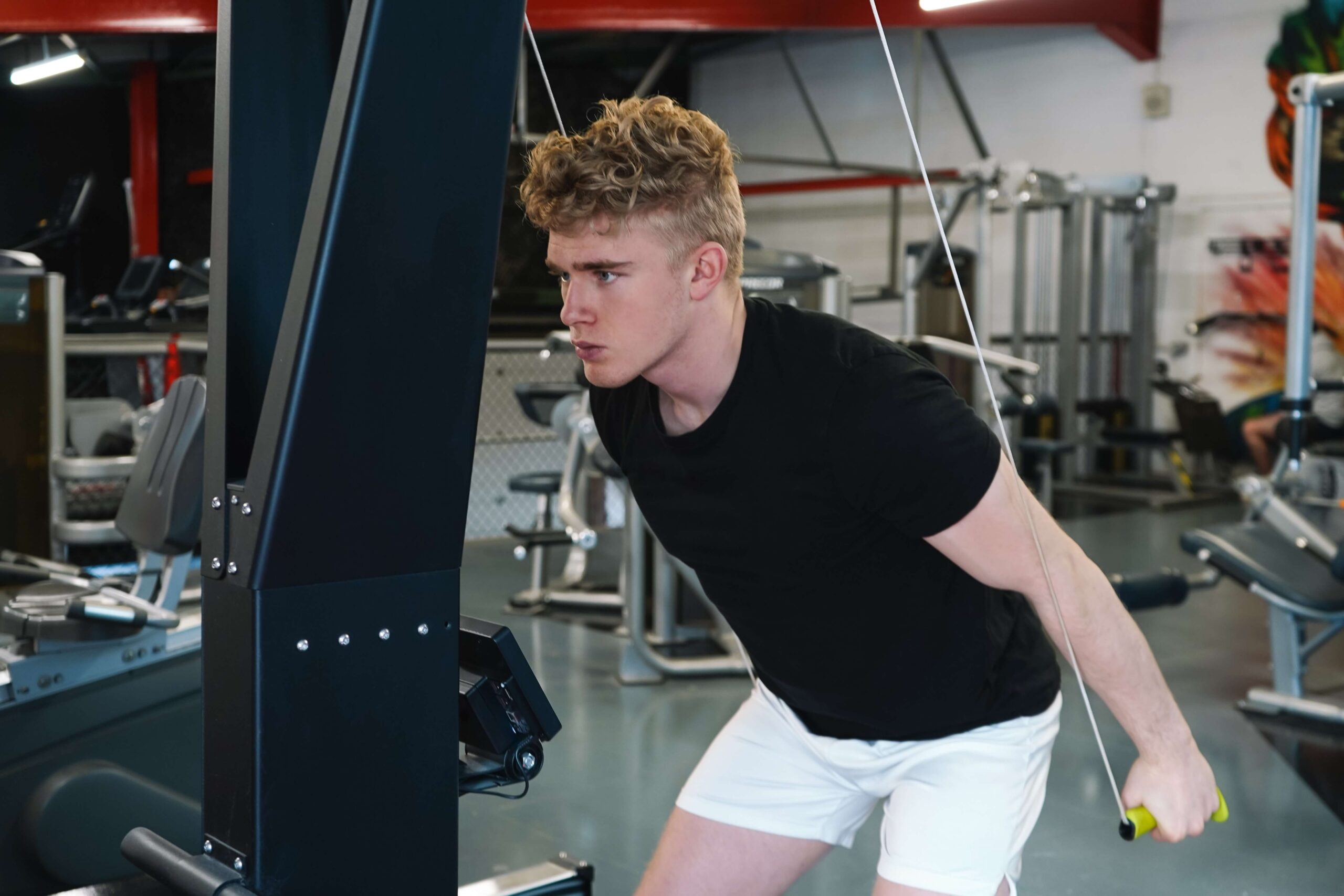 A man doing Skiing Workouts.